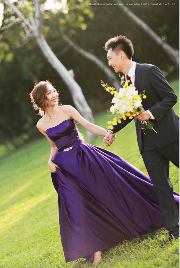 紫色禮服的秘密 - 愛情蔓延精緻婚紗 - 台中婚紗 | 禮服出租 | 婚紗推薦